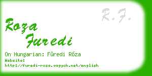 roza furedi business card